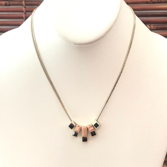 White House Black Market Jewelry - White House Black Market Reversible Rhinestone or Black Glass Necklace Necklace